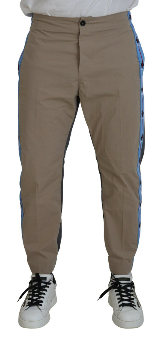 Dsquared² Bomull Brun Grå Tvåfärgade Herr Casual Byxor
