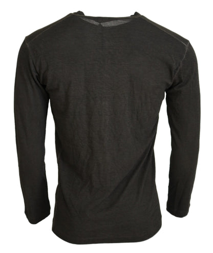 Dsquared² Grå Bomullslinne Långärmad Pullover