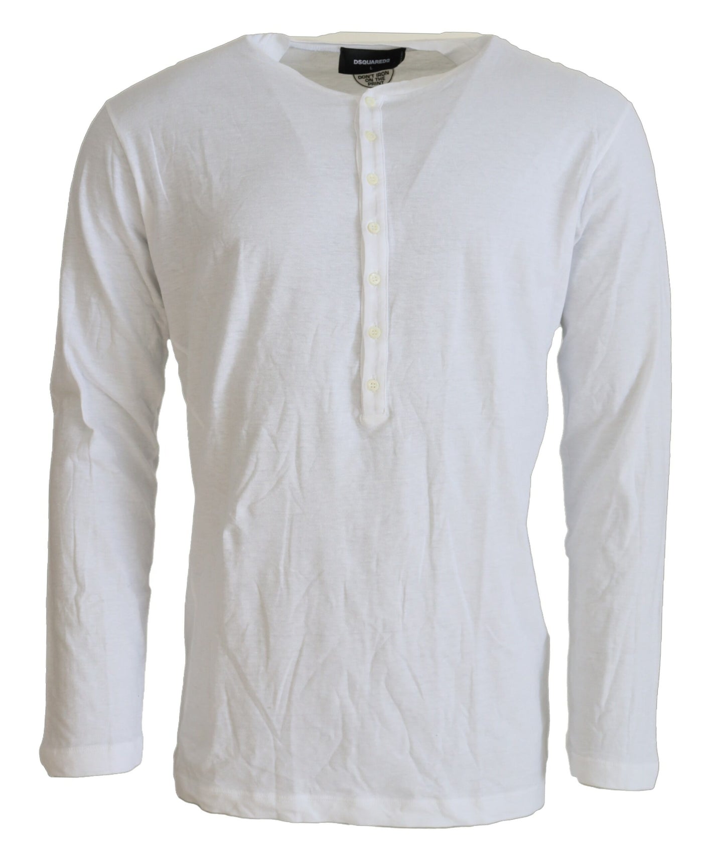 Dsquared² Vit Bomullslinne Långärmad Pullover