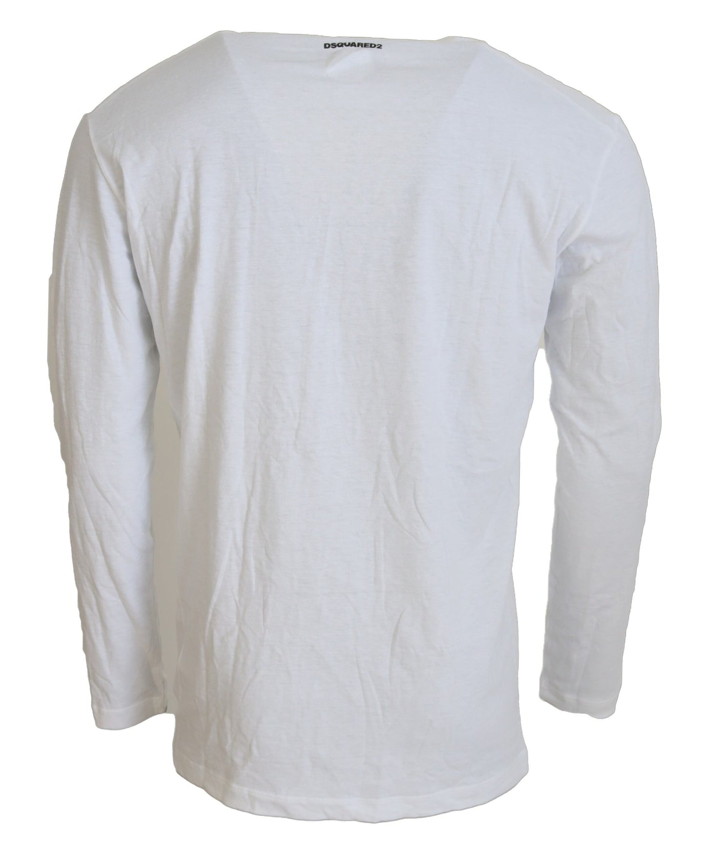 Dsquared² Vit Bomullslinne Långärmad Pullover