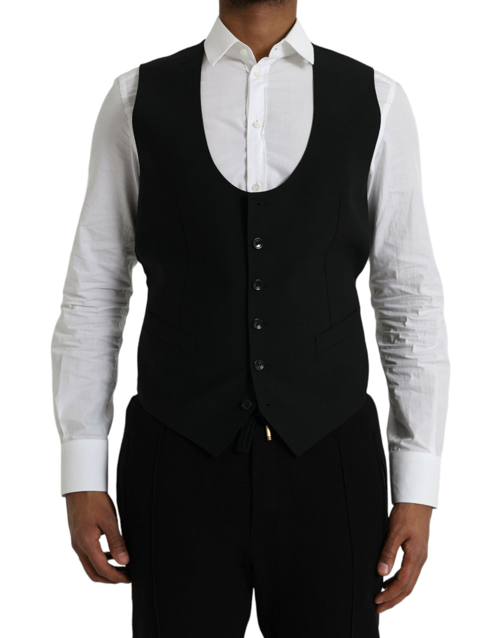 Svart ullvest, kjole, formell vest