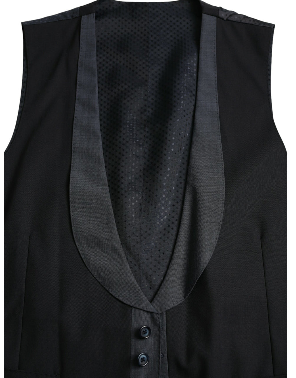 Svart ullvest, kjole, formell vest