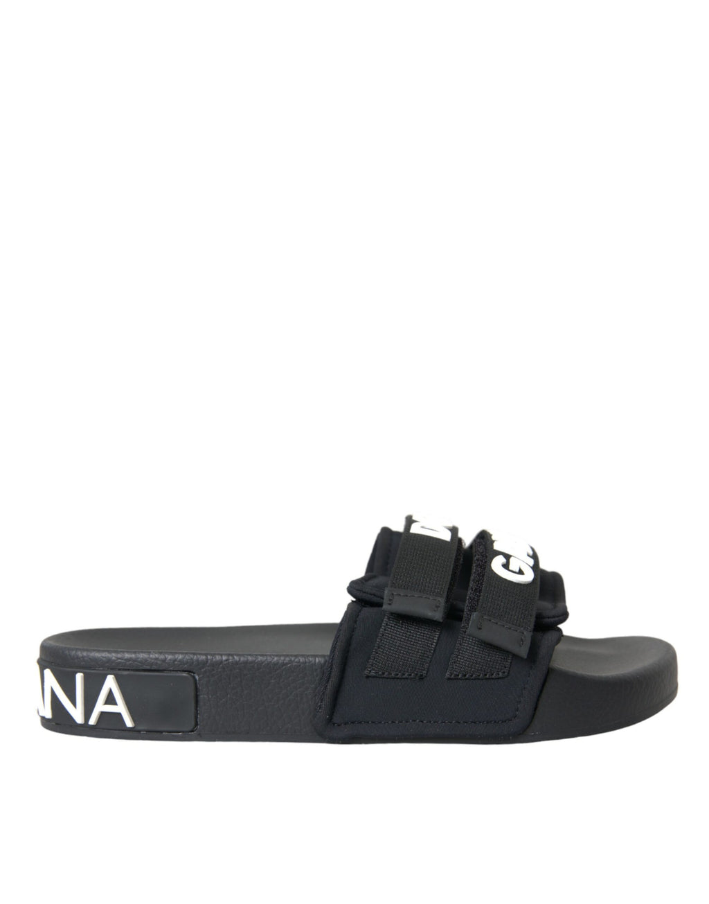 Svarte neopren slippers flate strandsko