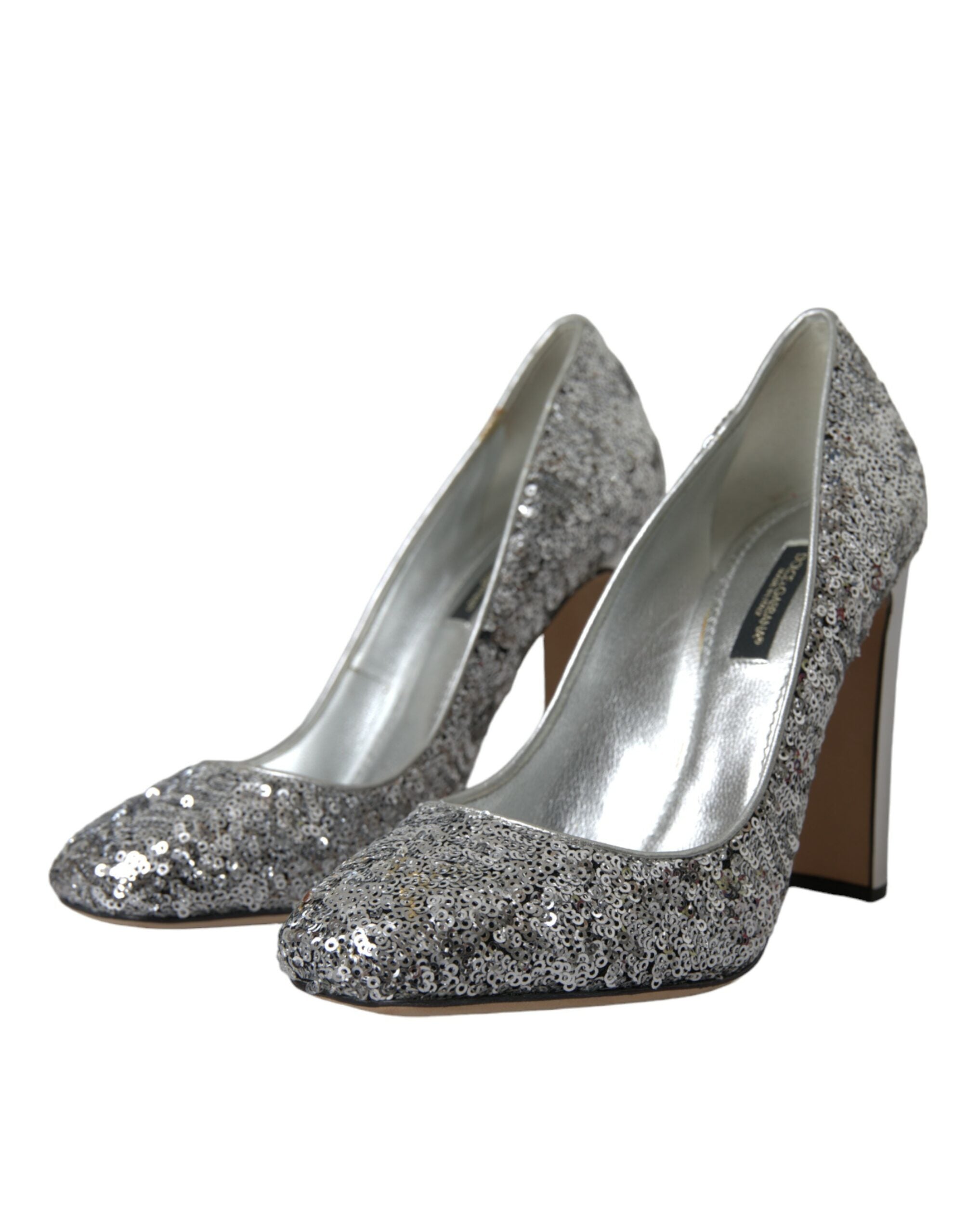 Silver Paljettprydda Pumps Skor