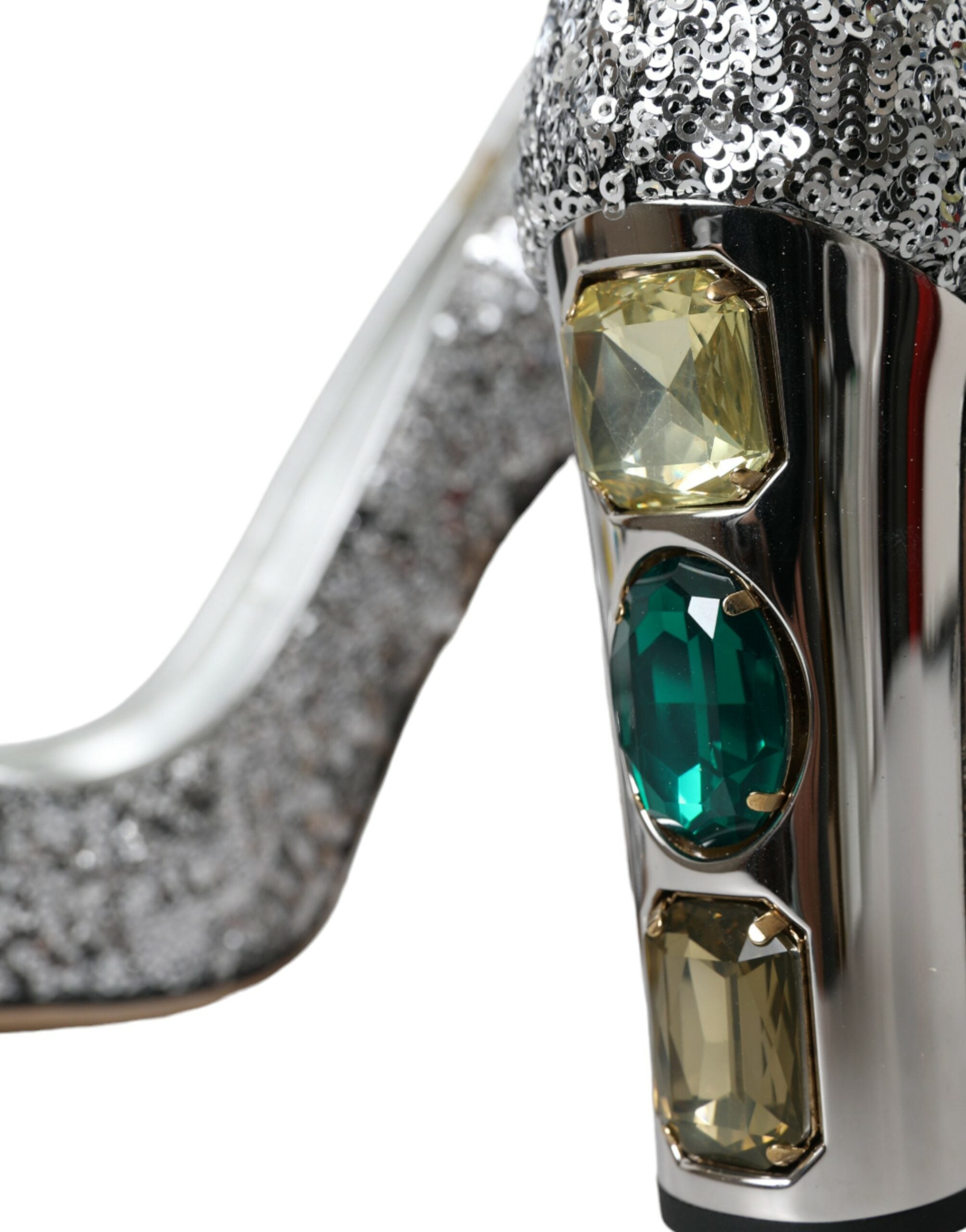 Silver Paljettprydda Pumps Skor