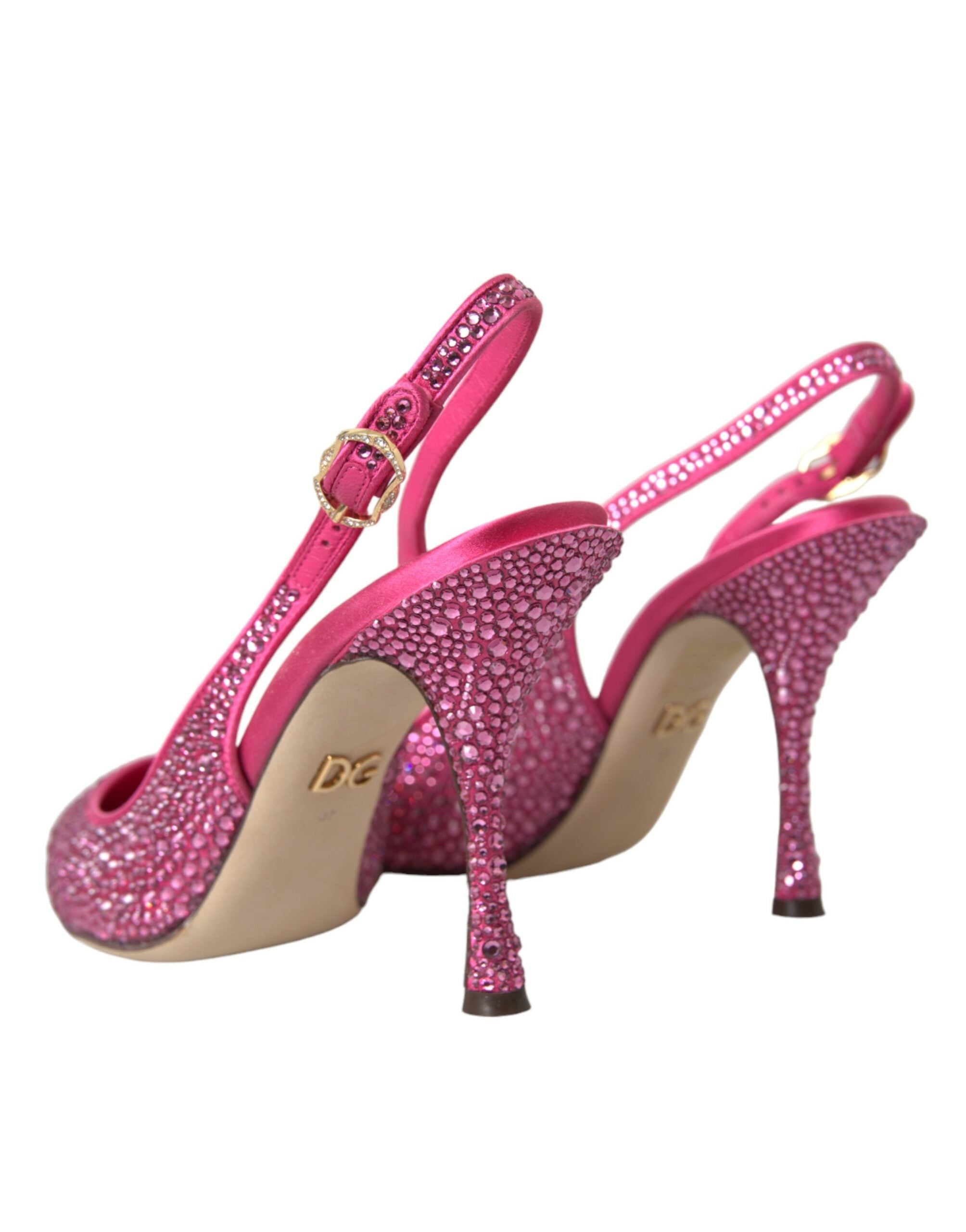 Rosa Slingbacks Kristallpumps Skor