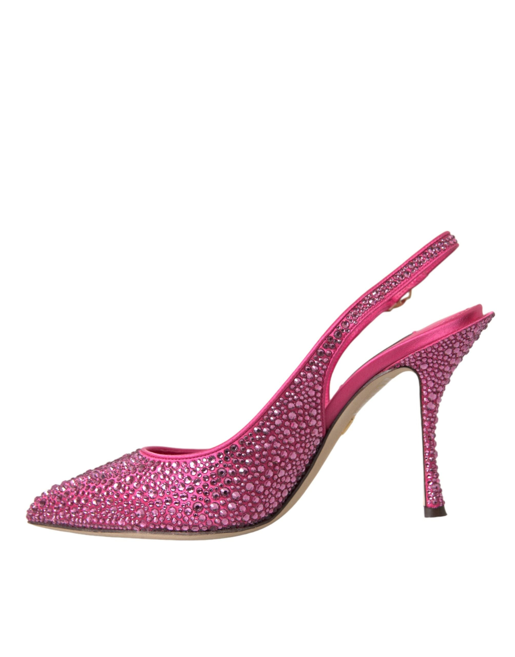 Rosa Slingbacks Kristallpumps Skor