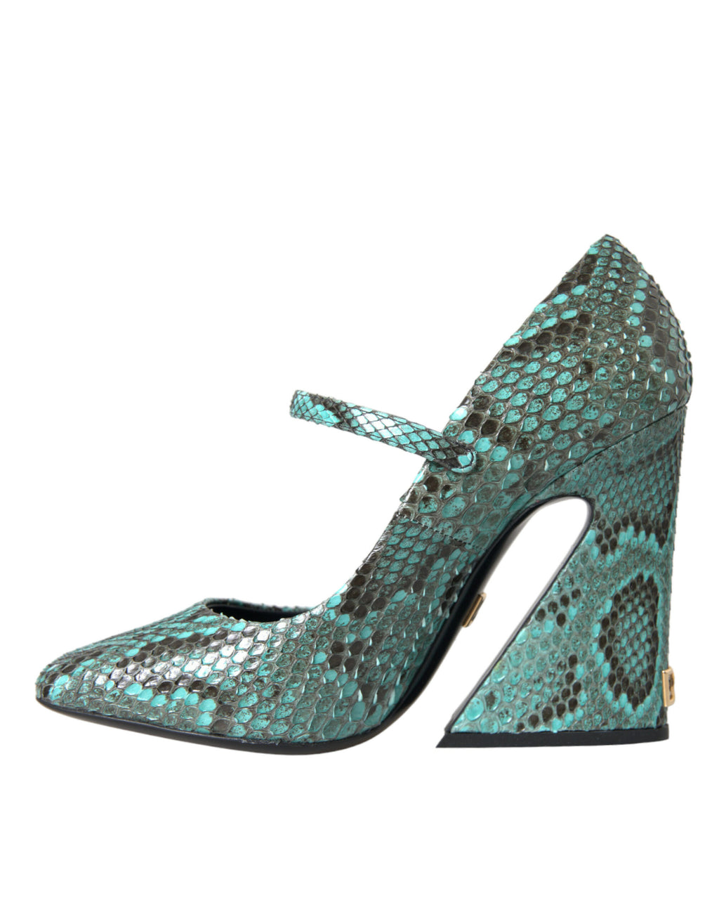 Aqua Python Leather Mary Jane Pumps Sko
