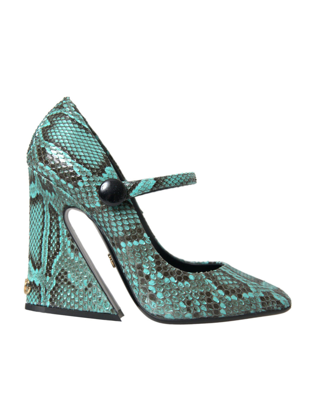 Aqua Python Leather Mary Jane Pumps Sko