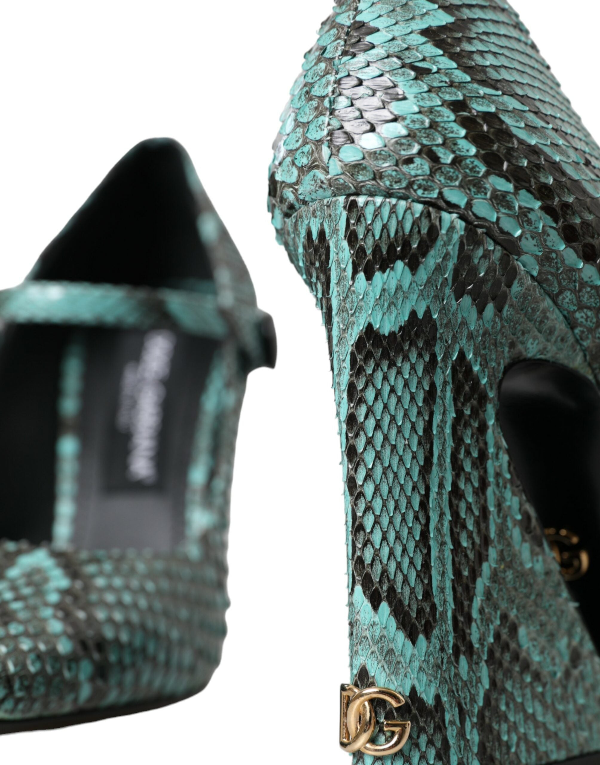 Aqua Python Läder Mary Jane Pumps Skor
