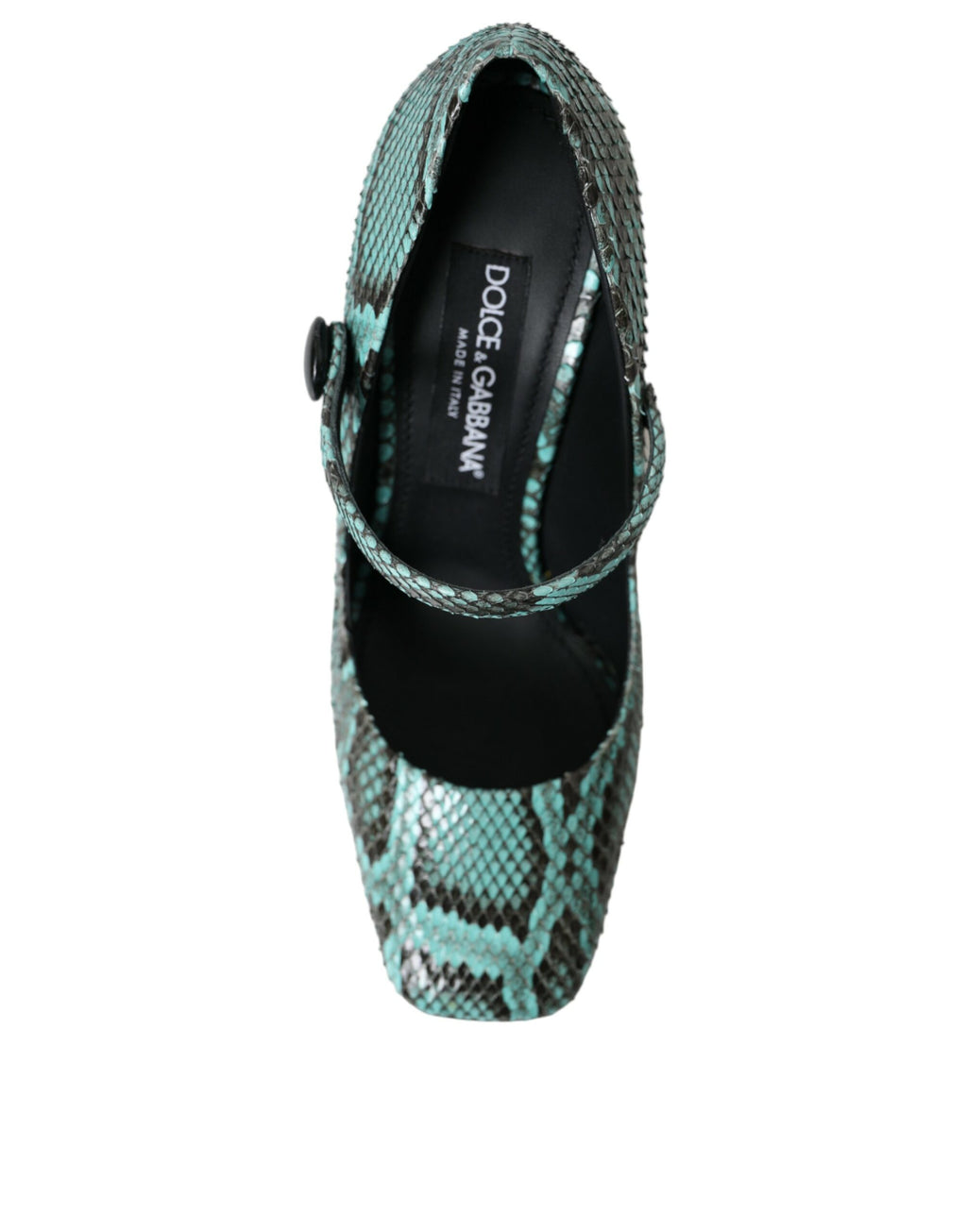 Aqua Python Leather Mary Jane Pumps Sko