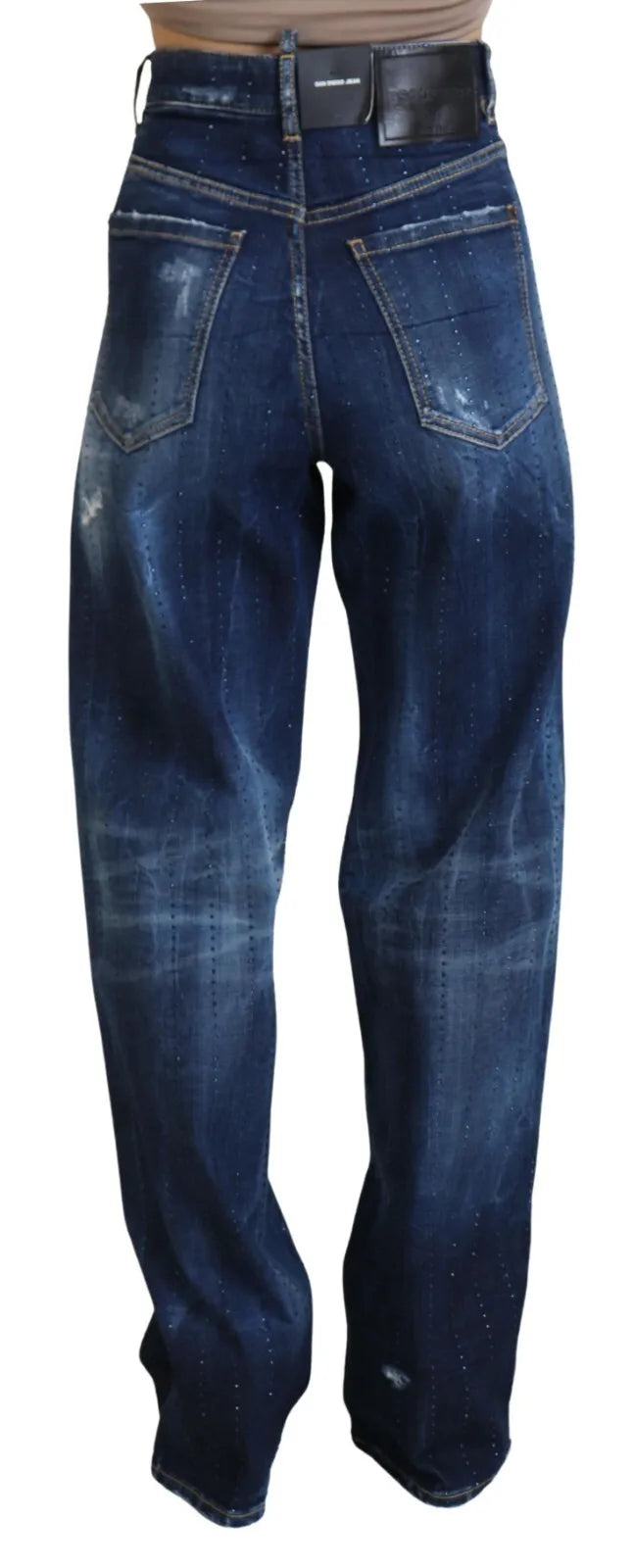 Blå raka jeans med hög midja i San Diego