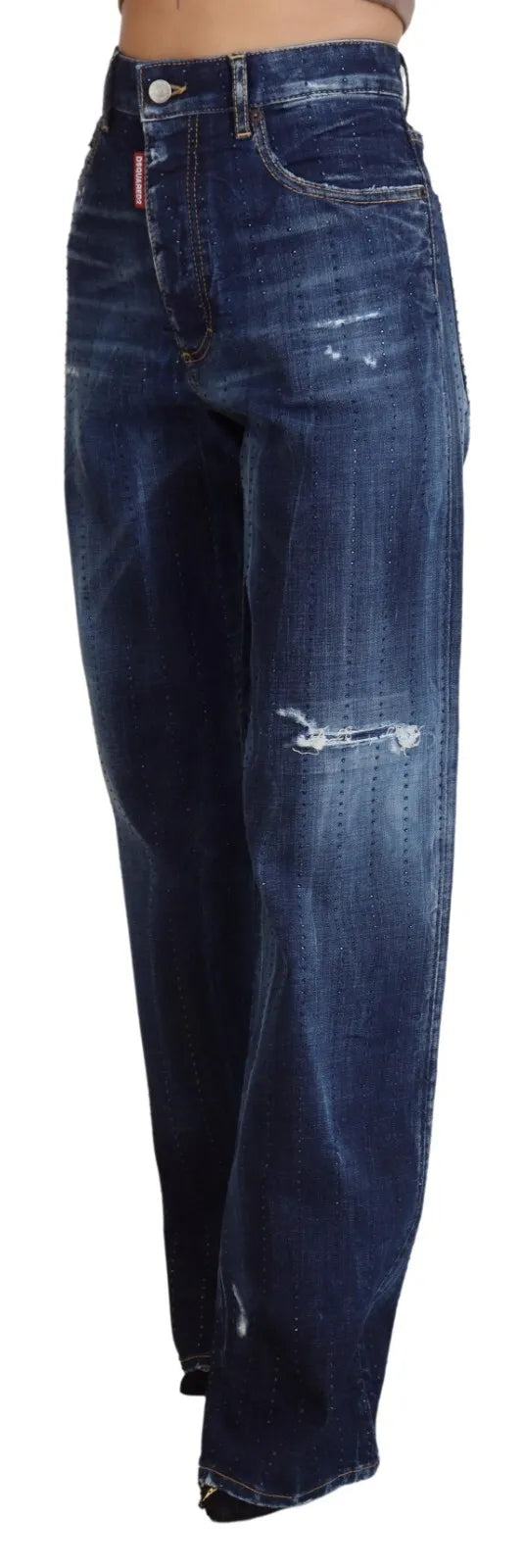 Blå raka jeans med hög midja i San Diego