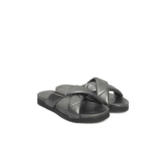 Cerruti 1881 Gray Lambskin Women Sandal