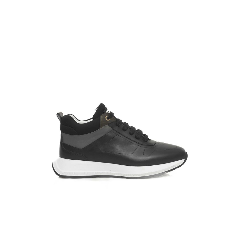 Cerruti 1881 svarta lädersneakers för kvinnor