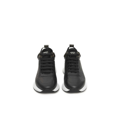 Cerruti 1881 svarta lädersneakers för kvinnor
