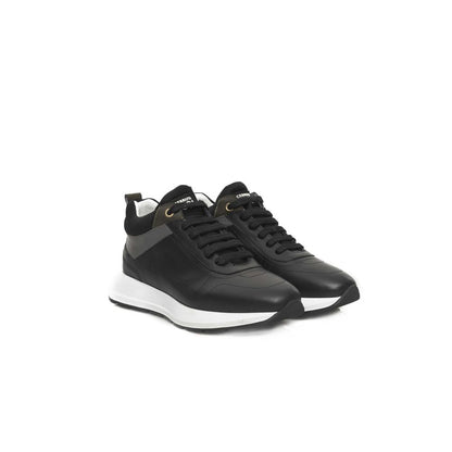 Cerruti 1881 svarta lädersneakers för kvinnor