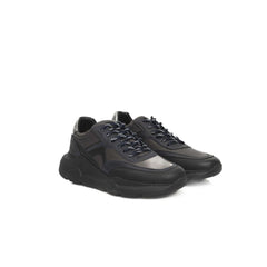 Cerruti 1881 Blue Cowhide Men Sneaker