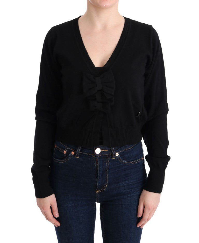 Svart ullbluse-genser