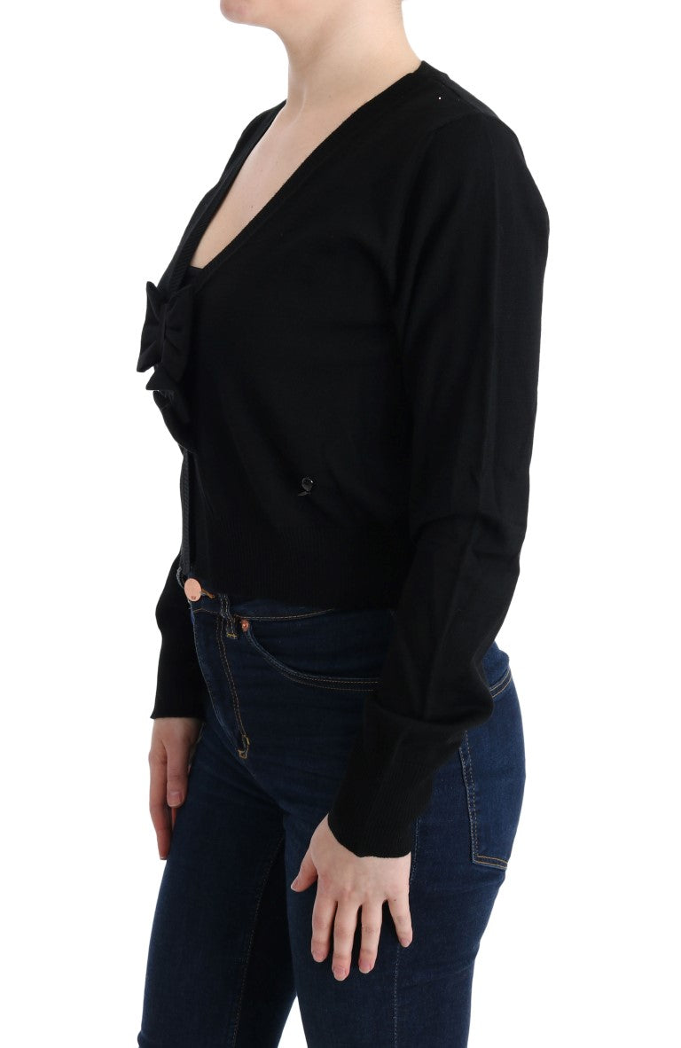 Svart ullbluse-genser