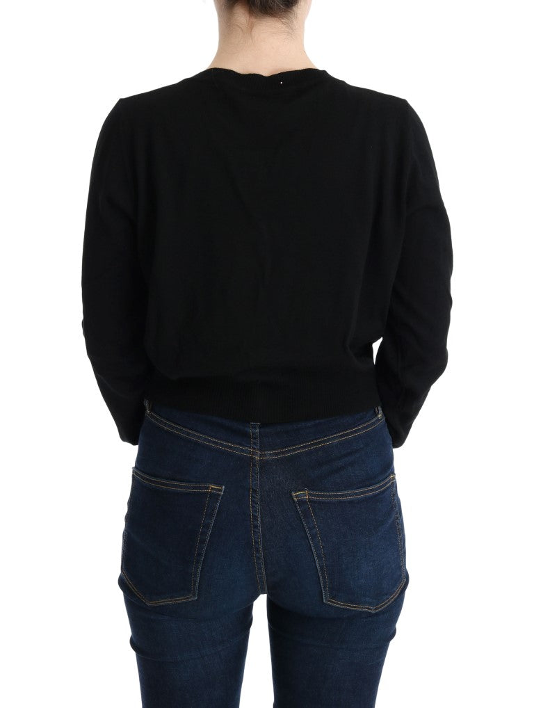 Svart ullbluse-genser