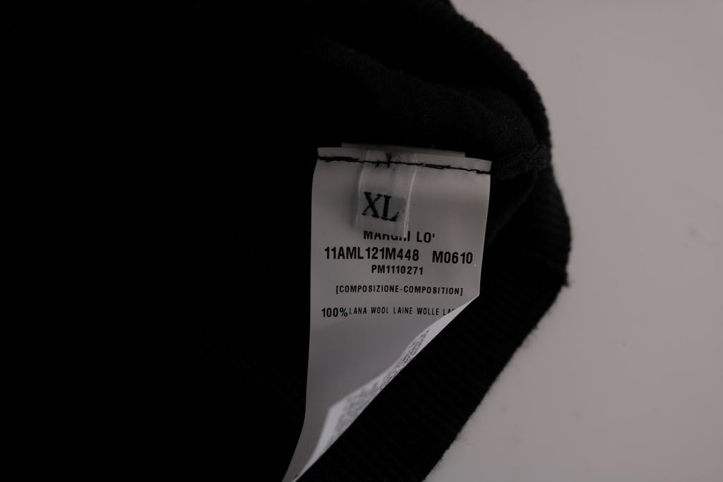 Svart ullbluse-genser
