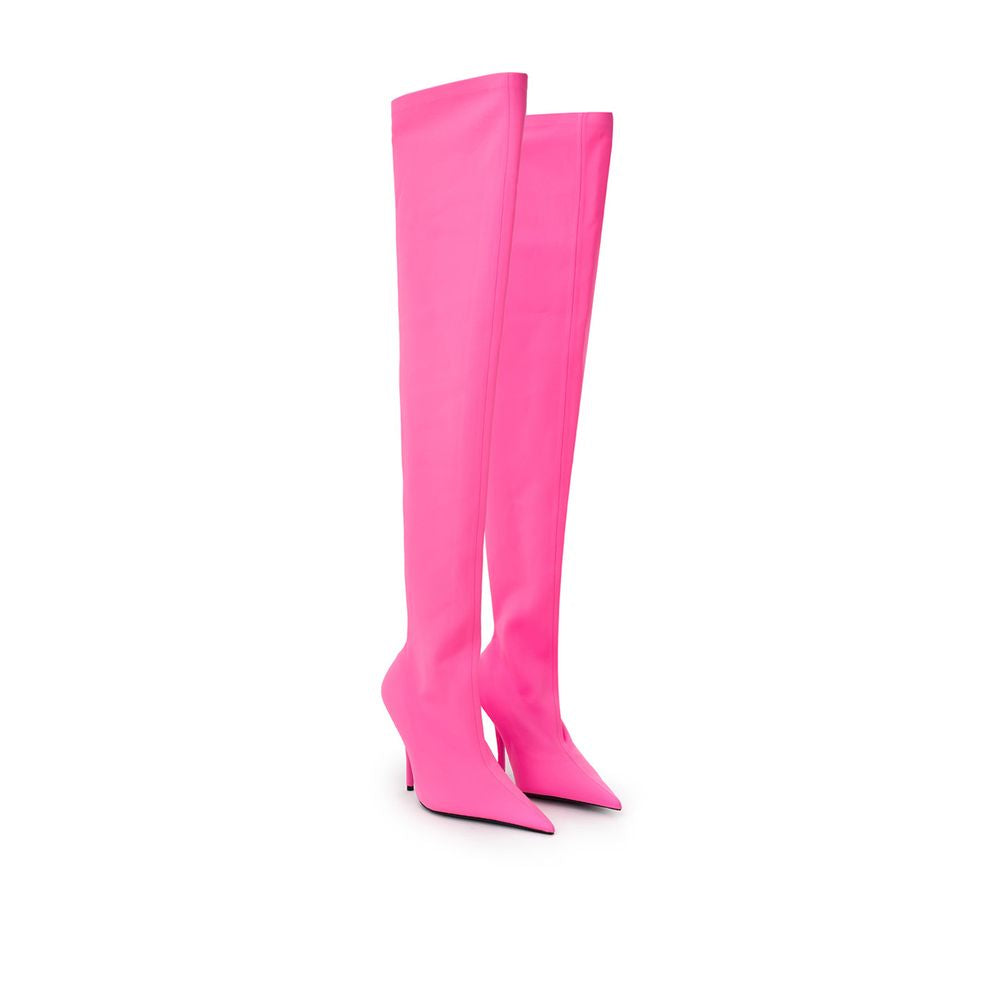 Eleganta rosa ankelstövlar i polyester
