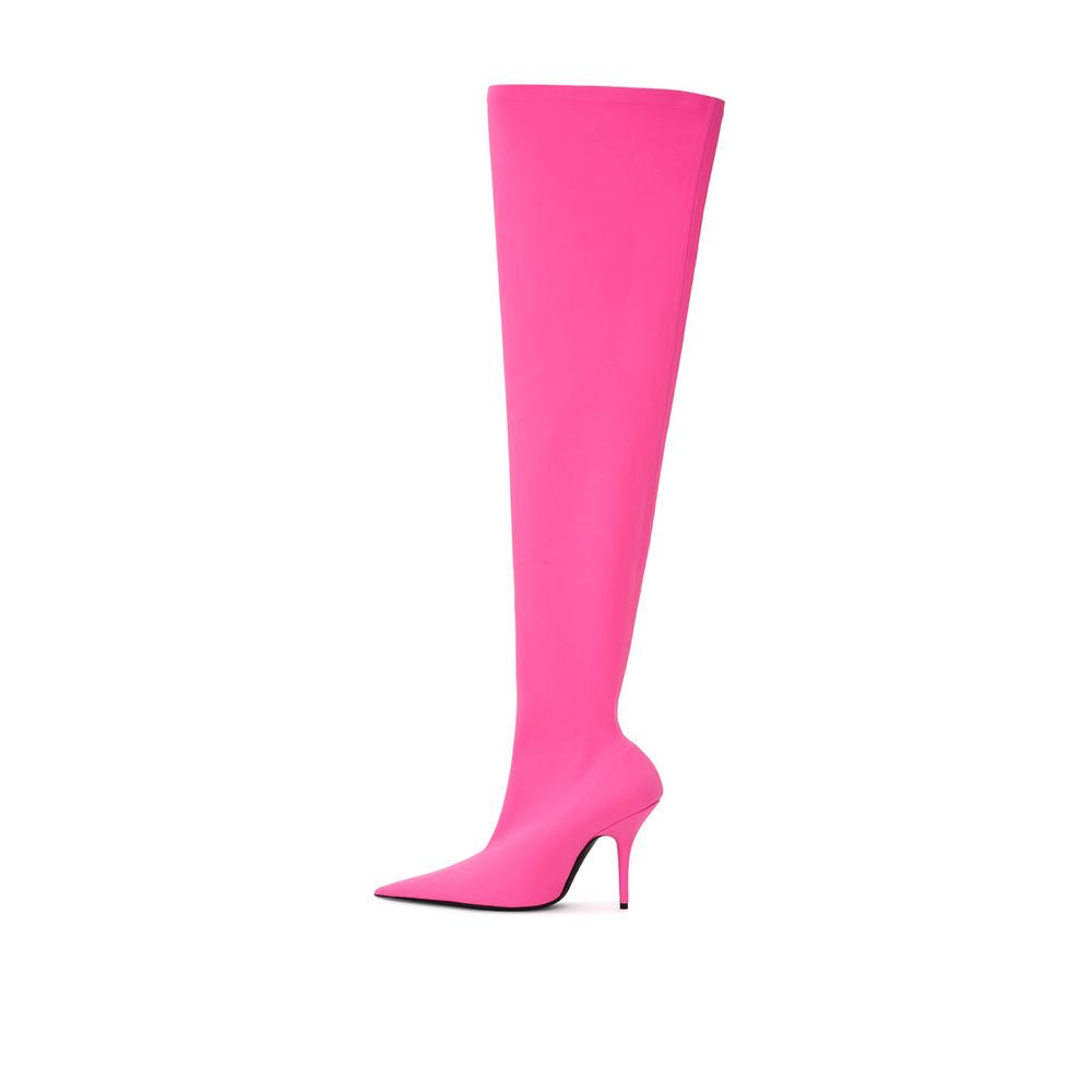 Eleganta rosa ankelstövlar i polyester