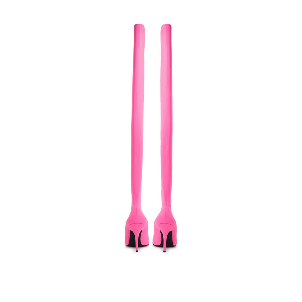 Eleganta rosa ankelstövlar i polyester