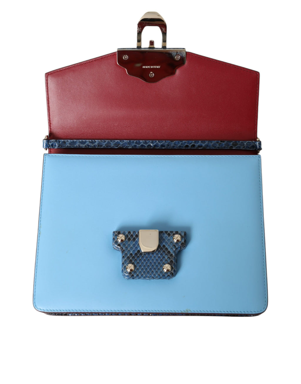 Blåbeige eksotisk skinn LUCIA crossbody-veske