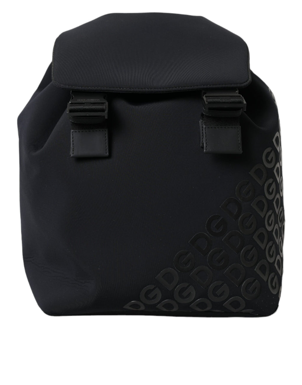 Svart neopren nylon DG logotyp skolryggsäck