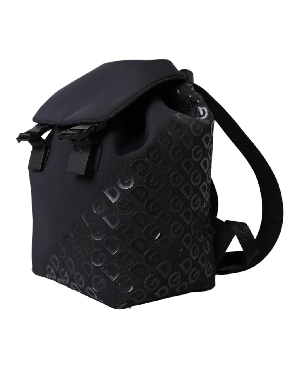 Svart neopren nylon DG logotyp skolryggsäck
