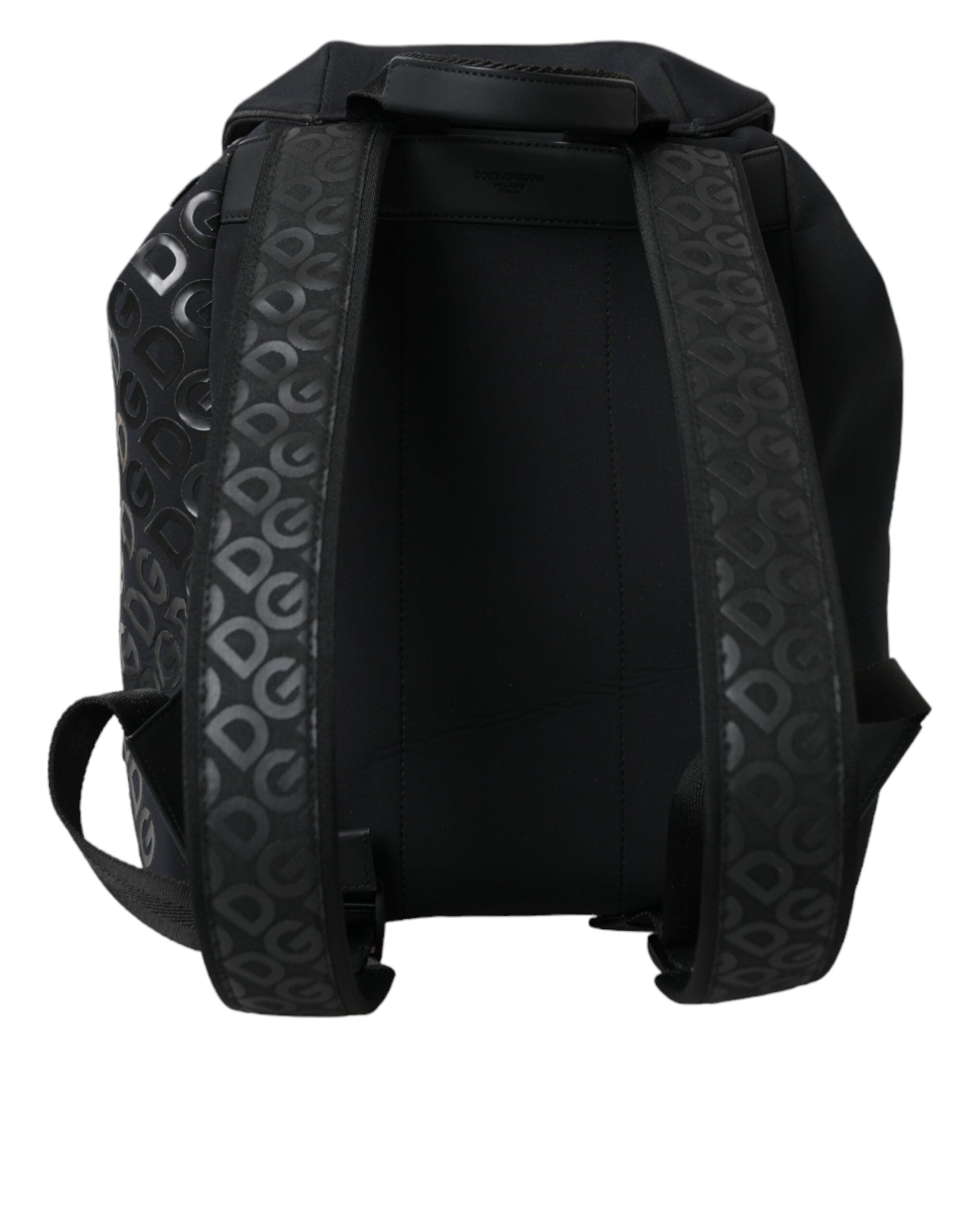 Svart neopren nylon DG logotyp skolryggsäck