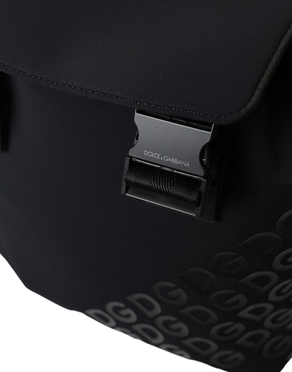 Svart neopren nylon DG logotyp skolryggsäck