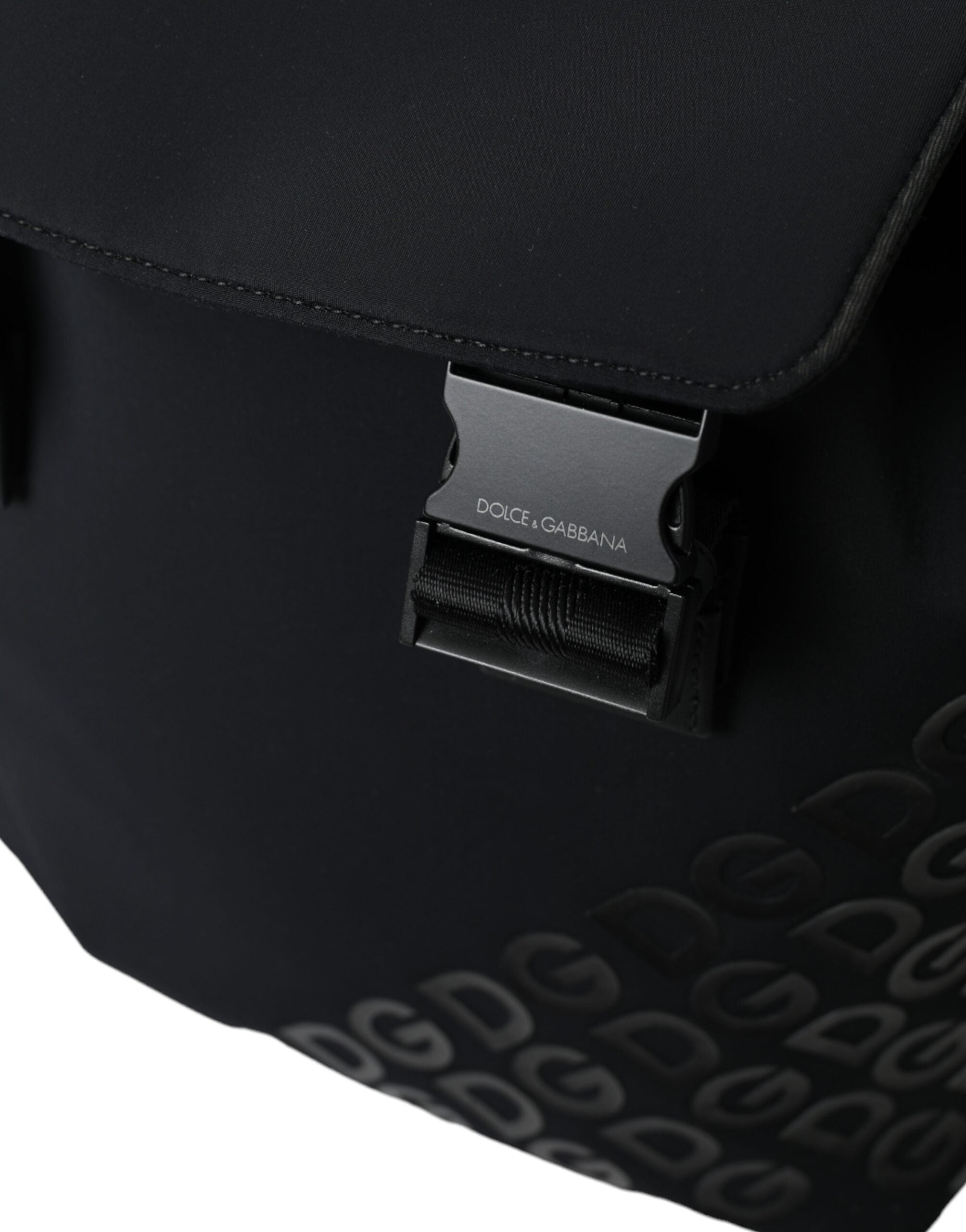 Svart neopren nylon DG logotyp skolryggsäck