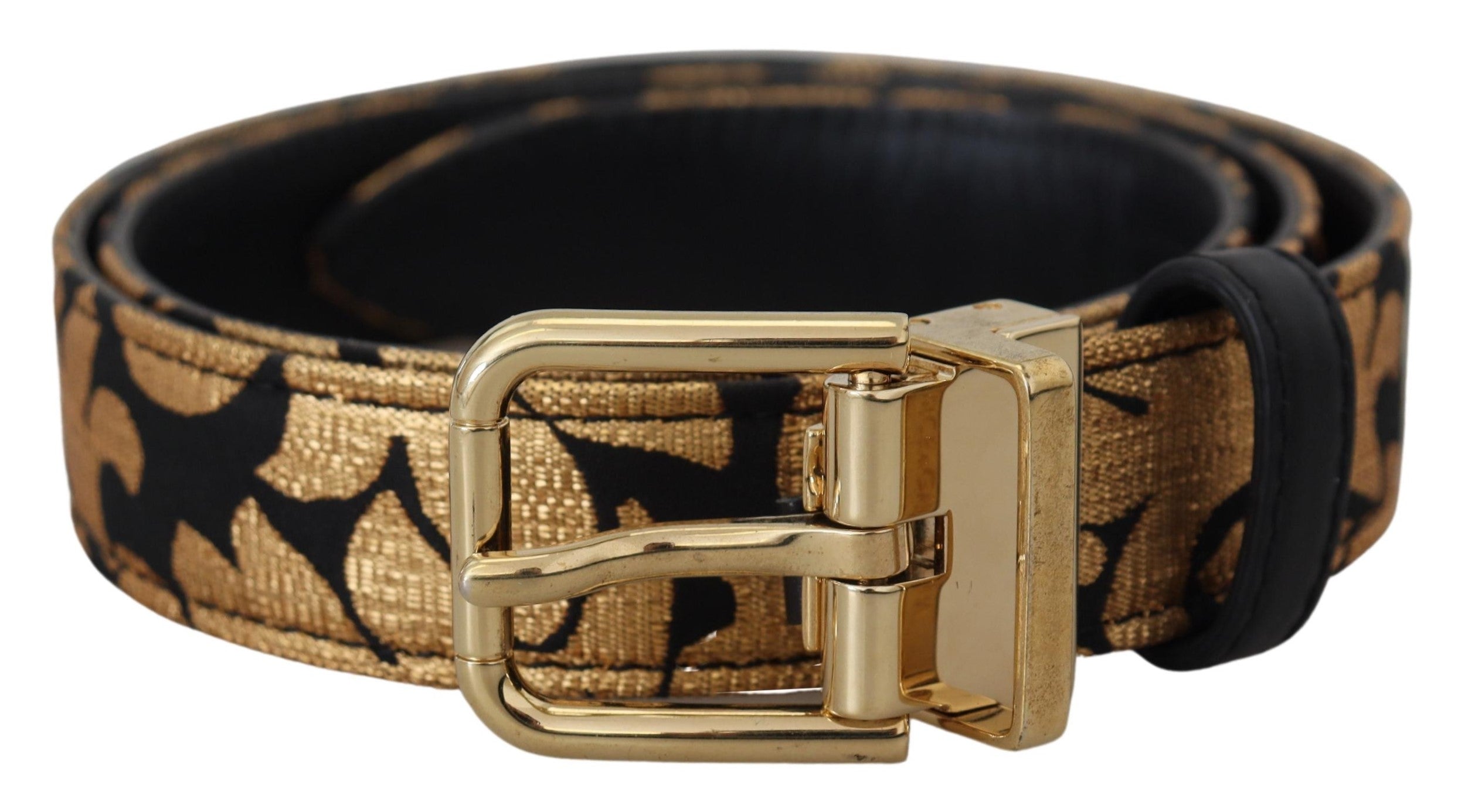 Flerfarget jacquard-skinnbelte med logospenne