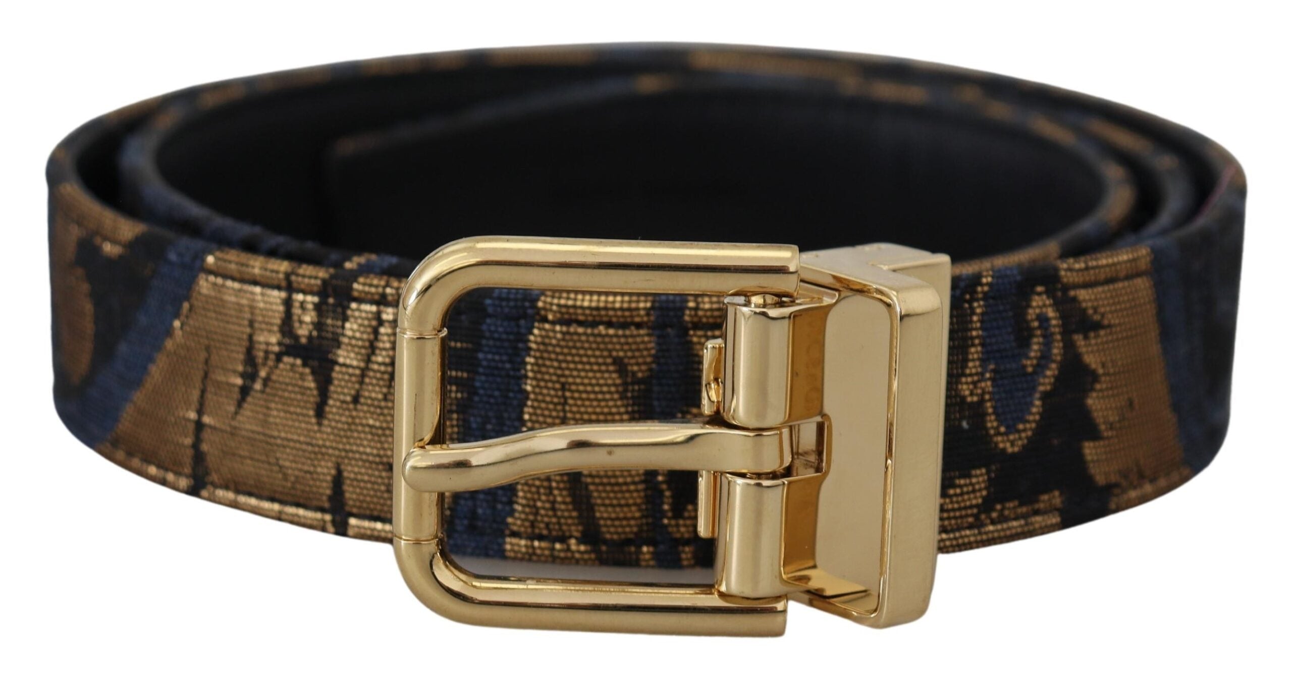 Flerfarget jacquard-skinnbelte med logospenne