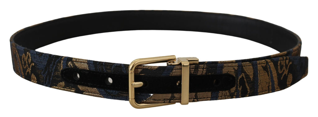 Flerfarget jacquard-skinnbelte med logospenne