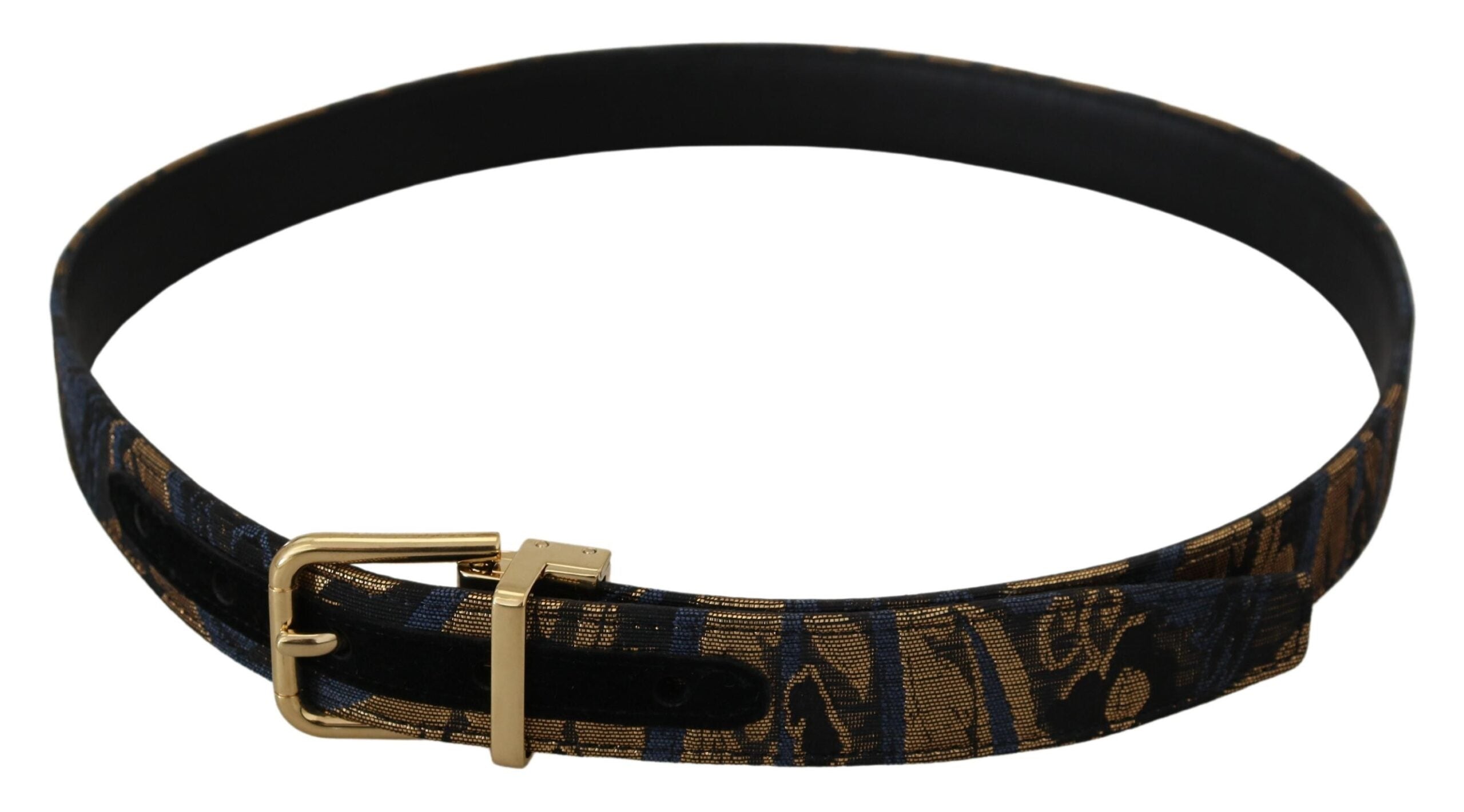 Flerfarget jacquard-skinnbelte med logospenne