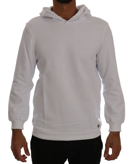 Daniele Alessandrini Hvit Pullover Hodded Cotton Genser