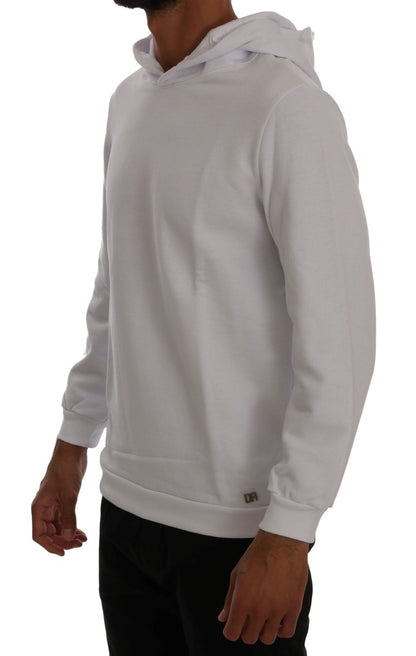 Daniele Alessandrini Hvit Pullover Hodded Cotton Genser
