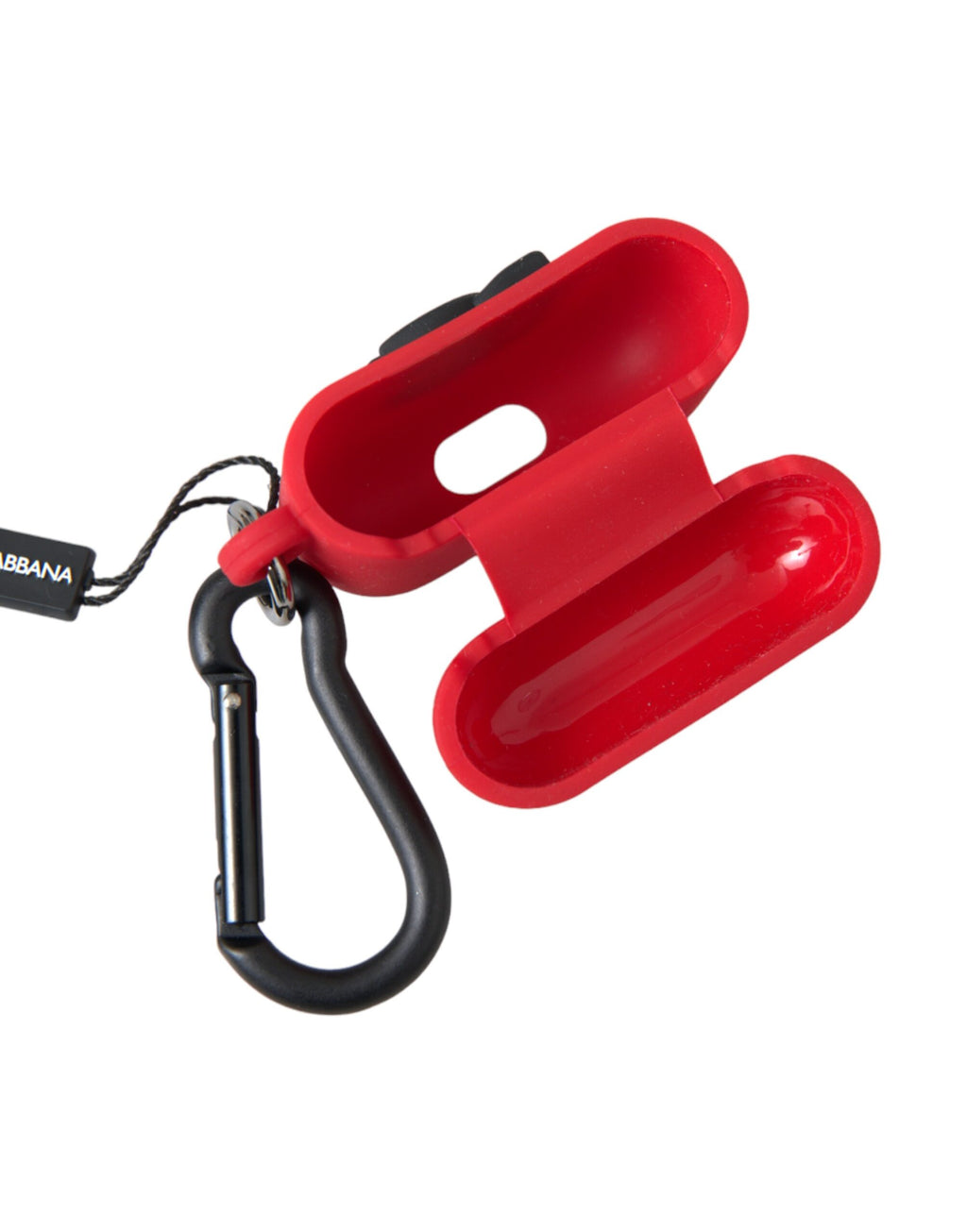 Rött silikongummi-skal med präglad logotyp till Airpods