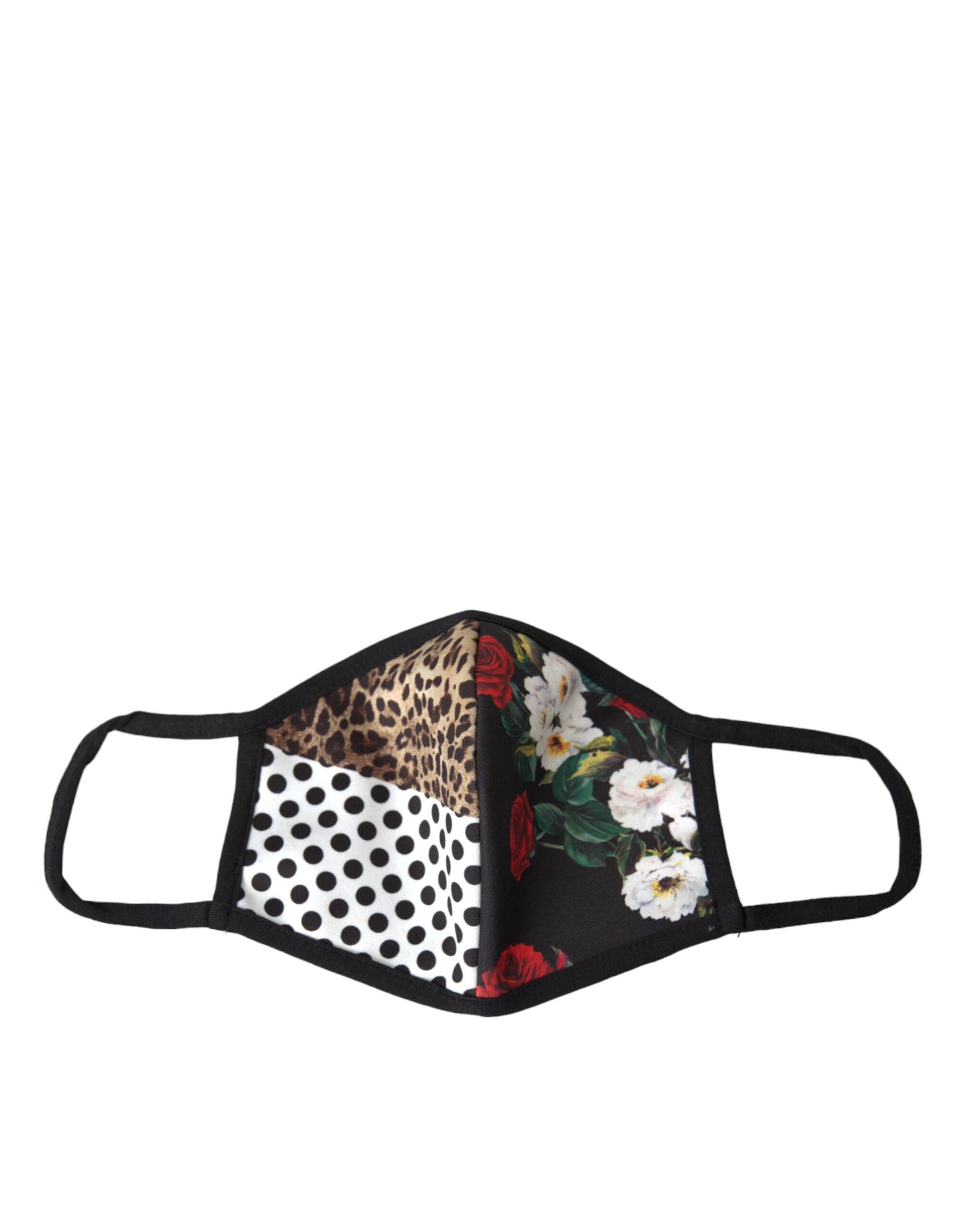 Flerfärgad leopardblommig elastisk öronrem ansiktsmask