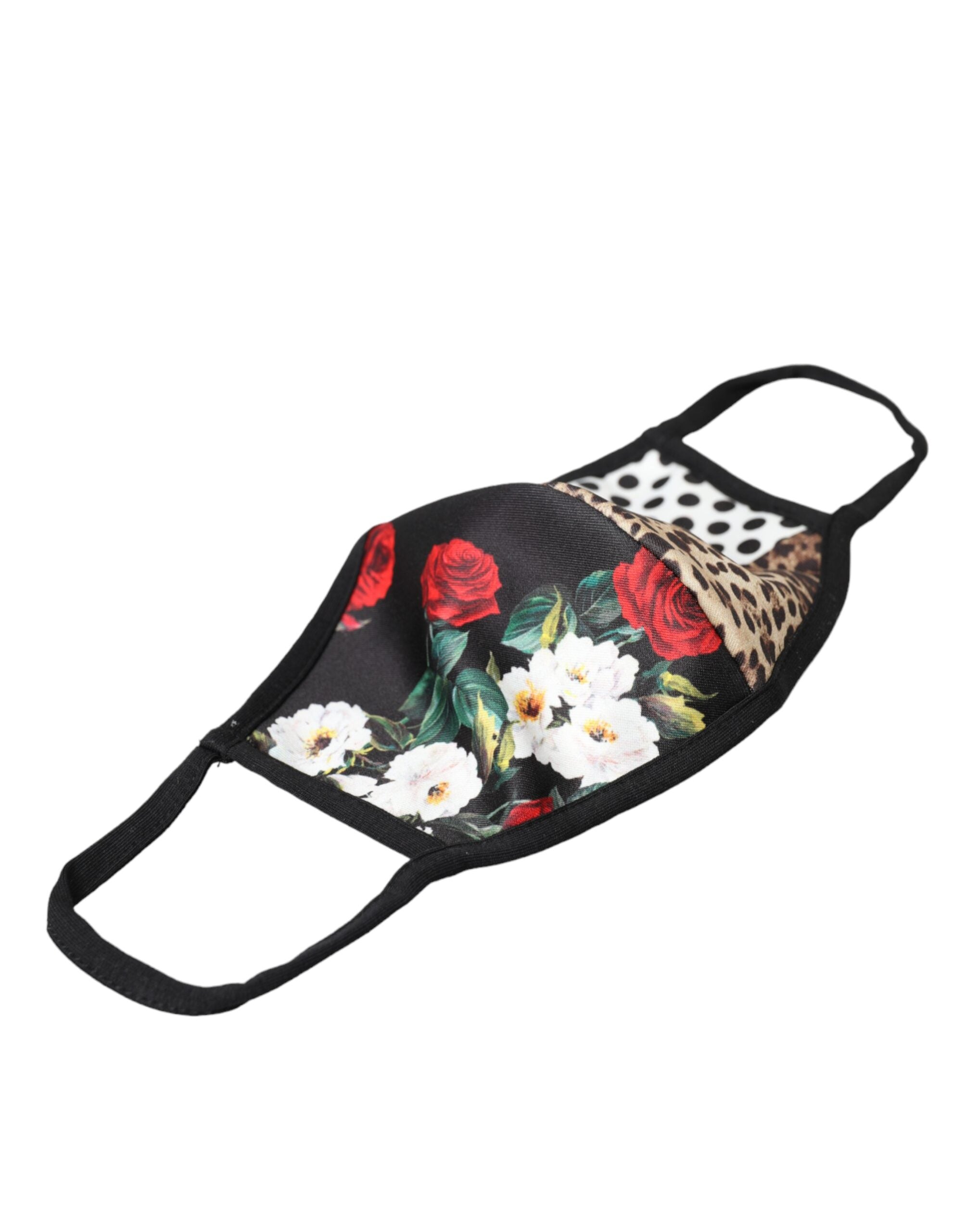 Flerfärgad leopardblommig elastisk öronrem ansiktsmask