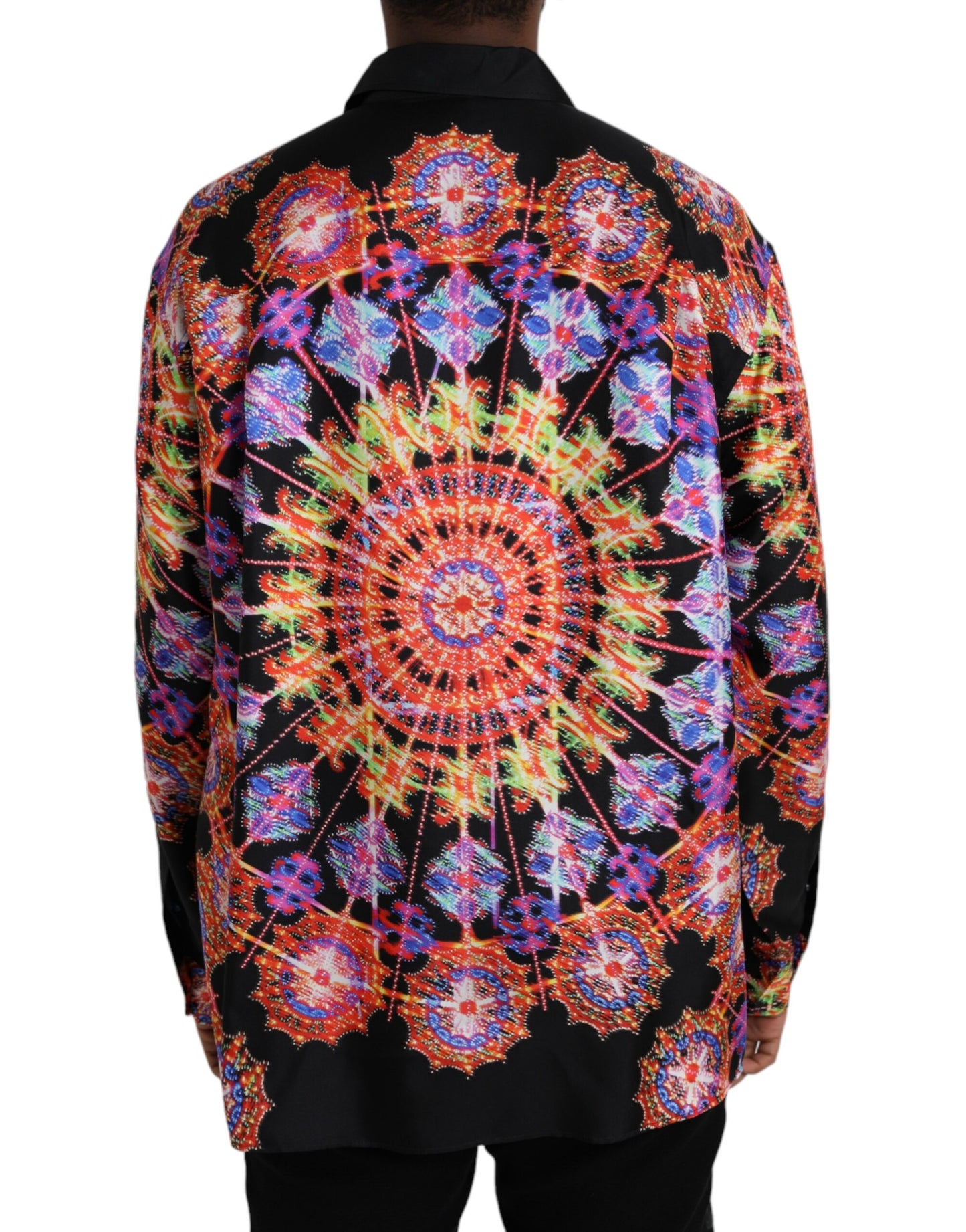 Dolce &amp; Gabbana Multicolor Luminarie Silk Men Casual Shirt