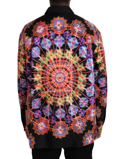 Dolce &amp; Gabbana Multicolor Luminarie Silk Men Casual Shirt