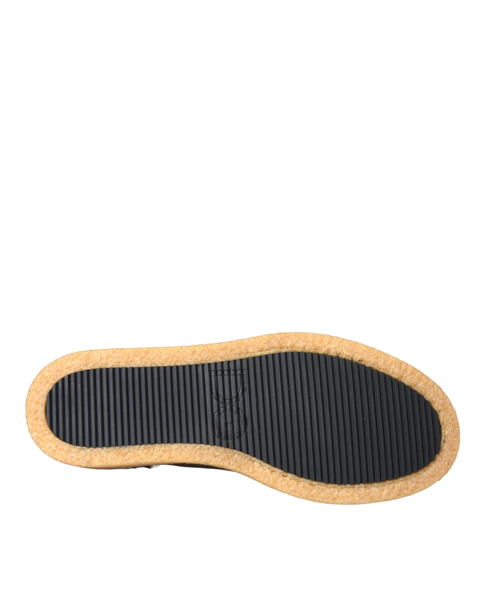 Brune svarte pelsskinnloafers herresko