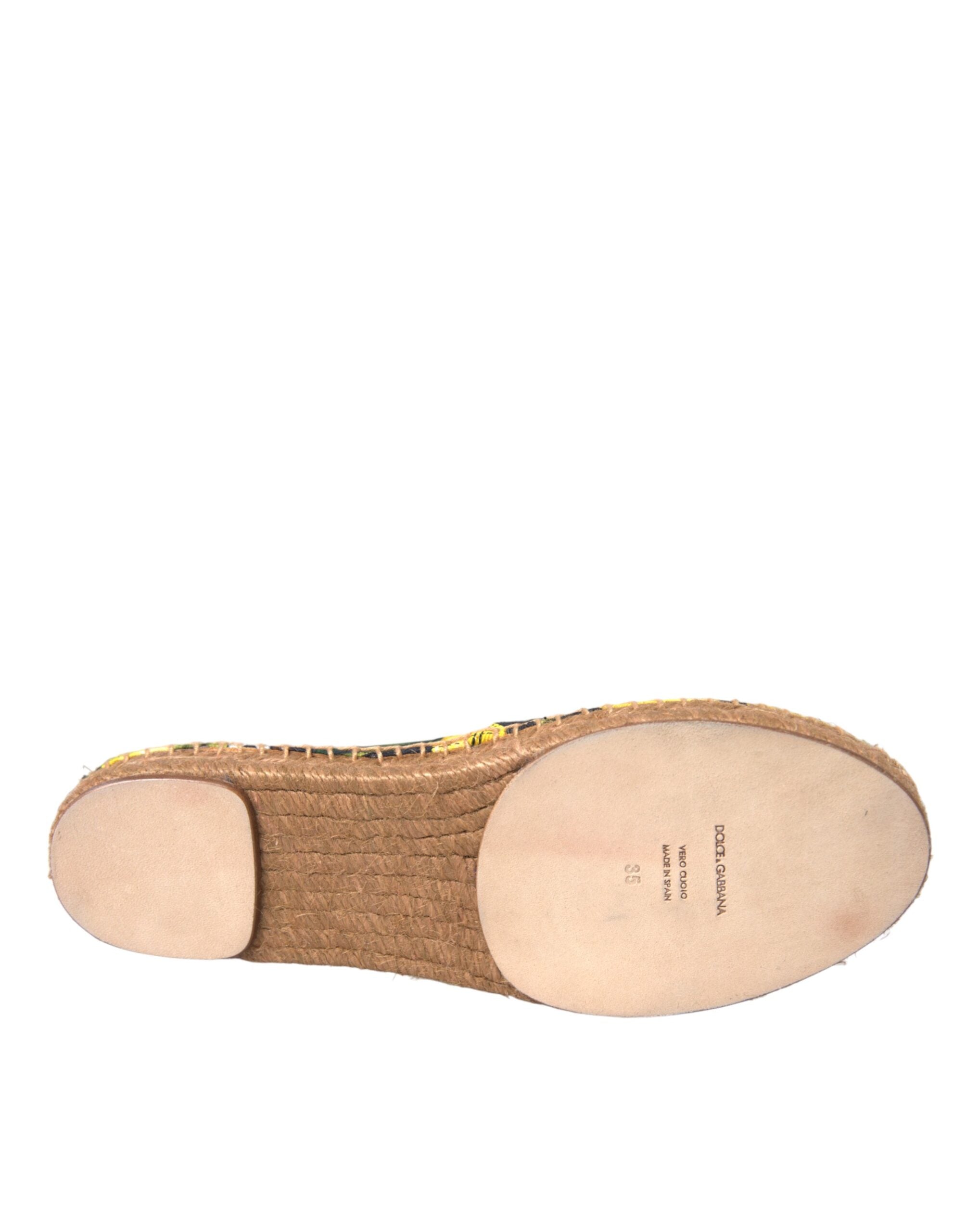 Flerfargede sitronfargede slip-on espadriller