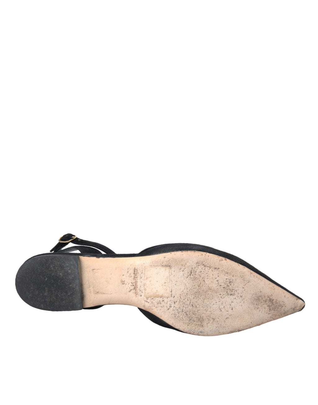 Svarte skinnsandaler med krystaller og slingback-sko