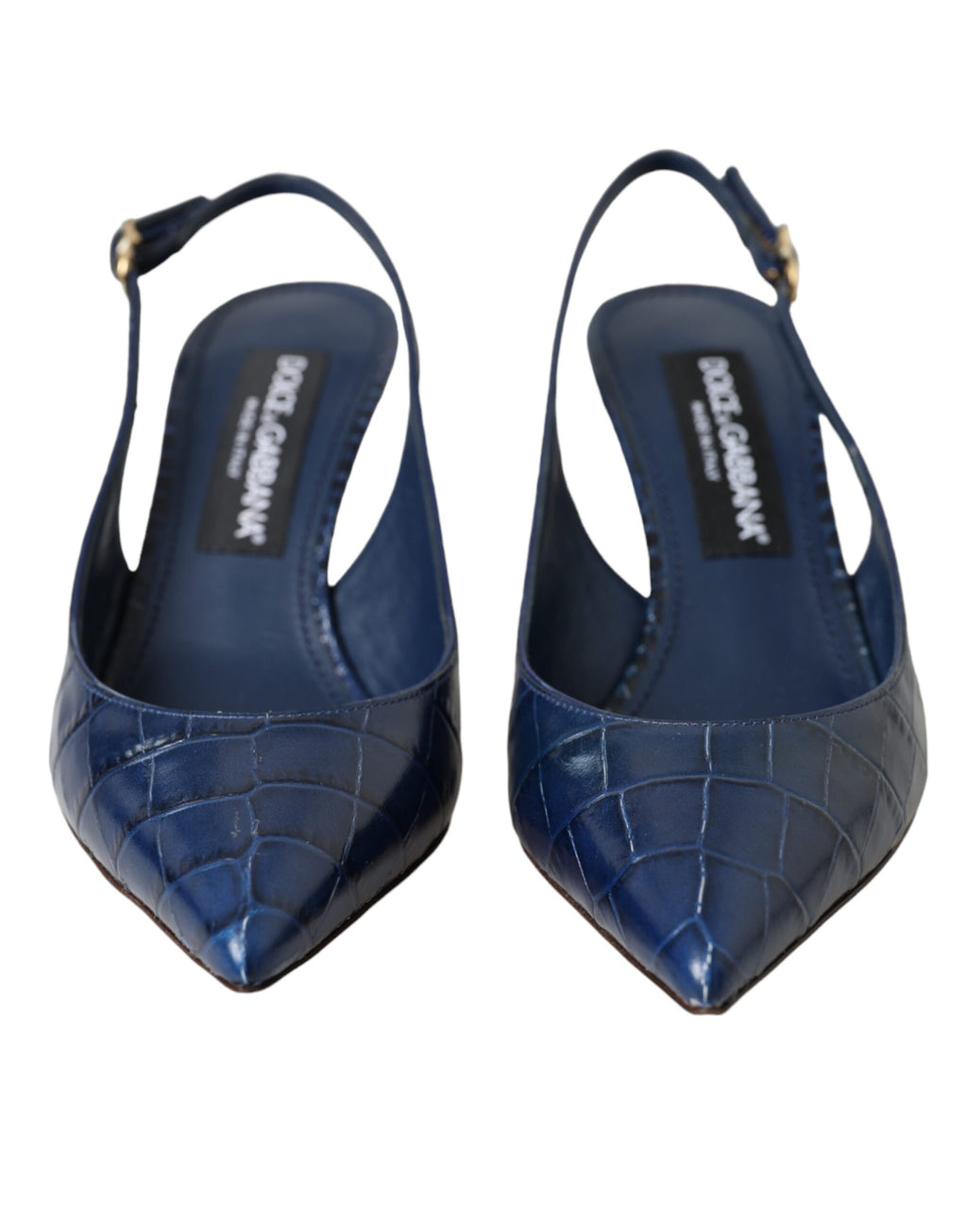 Mørkeblå krokodilleskinnslingbacks